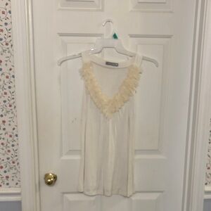 Olivia Moon Cream Camisole with Fringe Detail